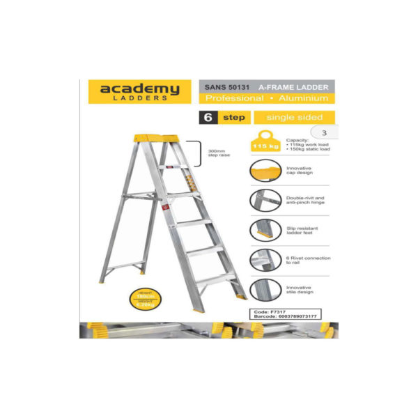 Academy Step Ladder 6step Aluminium