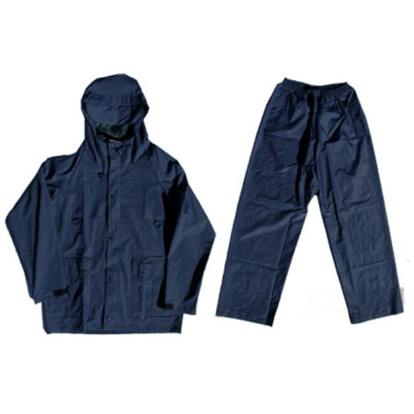 Rainsuit Navy Rubber Nylon Small