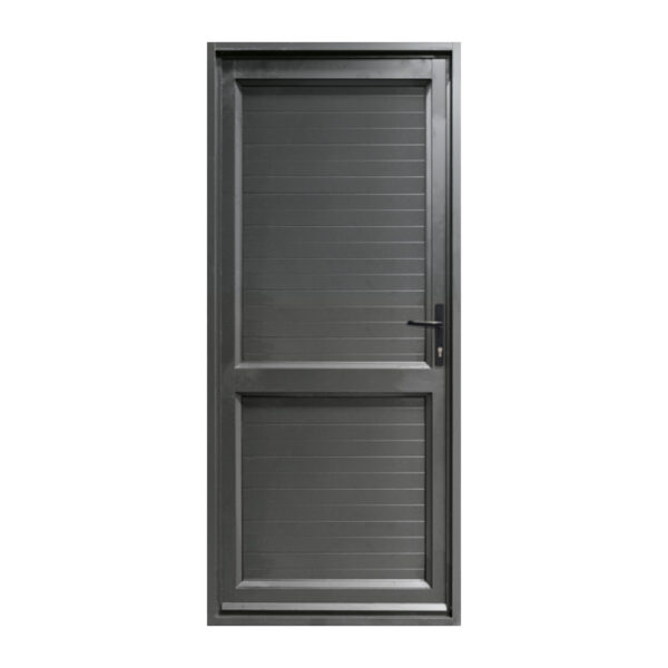 Kenzo Aluminium Door & Frame Charcoal Horizontal Boarded Open Out Right Hand